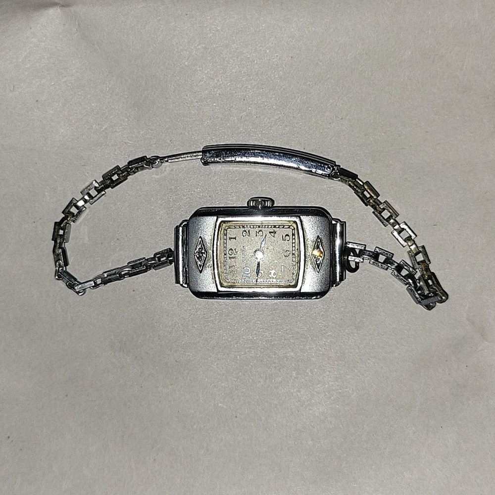 Vintage Elgin  Ladies Watch With Diamonds